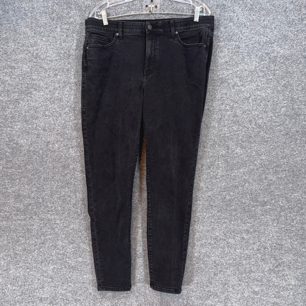 LuLaRoe Jeans Womens 32 Black Stretch Denim Slim Fit Casual Everyday Pants
